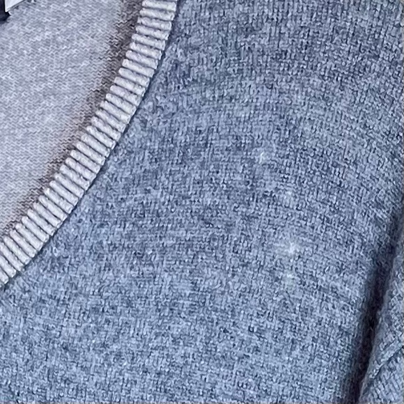 BULLOCK & JONNES 4-Ply Pure Cashmere V-Neck Sweater Pullover In Gray Size XXL - Picture 9 of 9